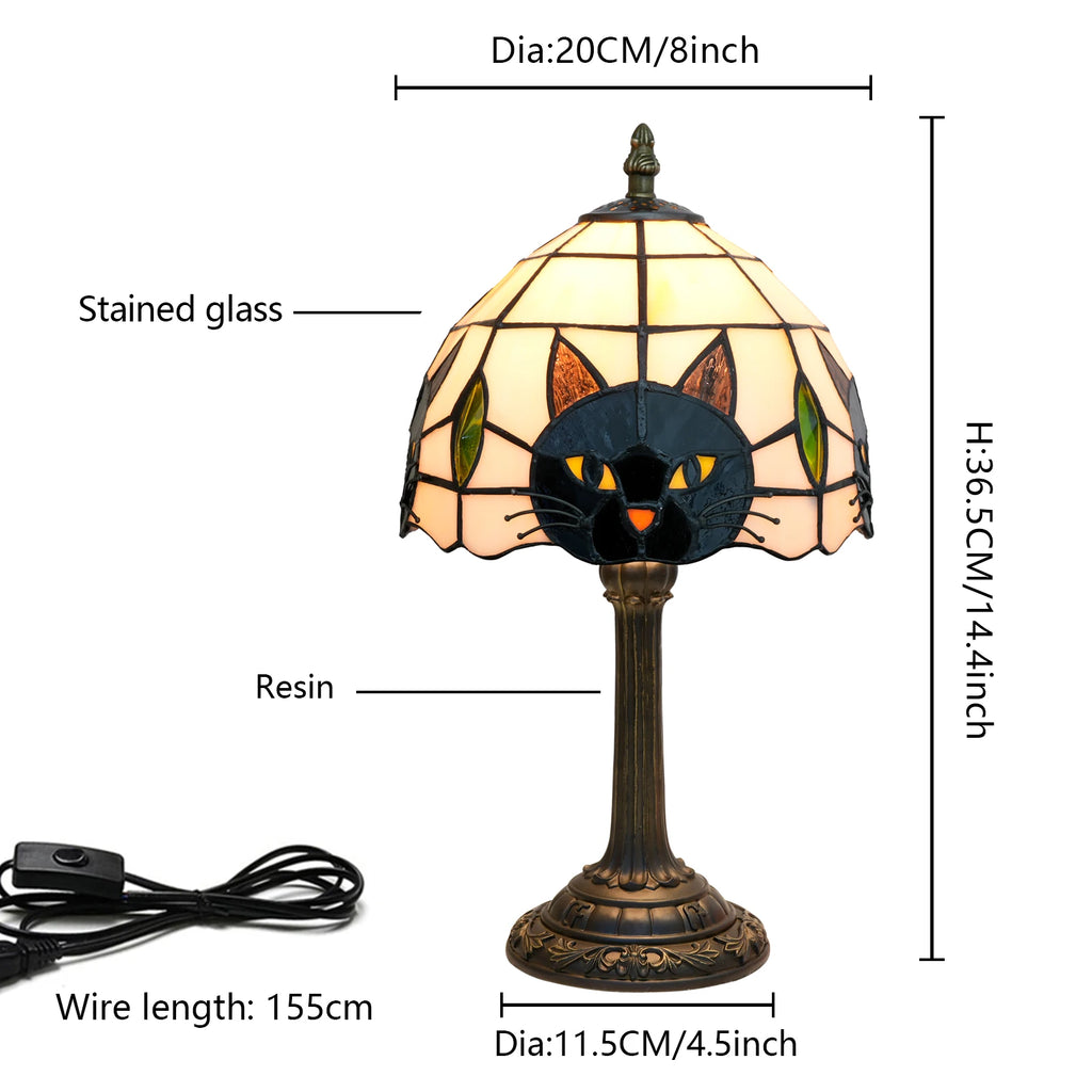 Black Cat Table Lamp for Bedroom Nightstand Decor,Animal Nursery Bedside Lamp for Kid Study Room,Cute Desk Lamp for Girl Room