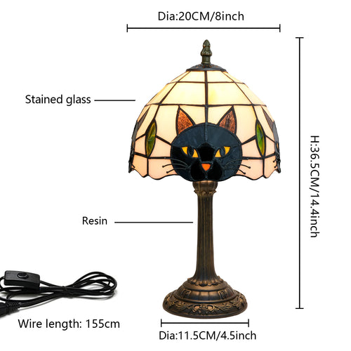 Black Cat Table Lamp for Bedroom Nightstand Decor,Animal Nursery Bedside Lamp for Kid Study Room,Cute Desk Lamp for Girl Room