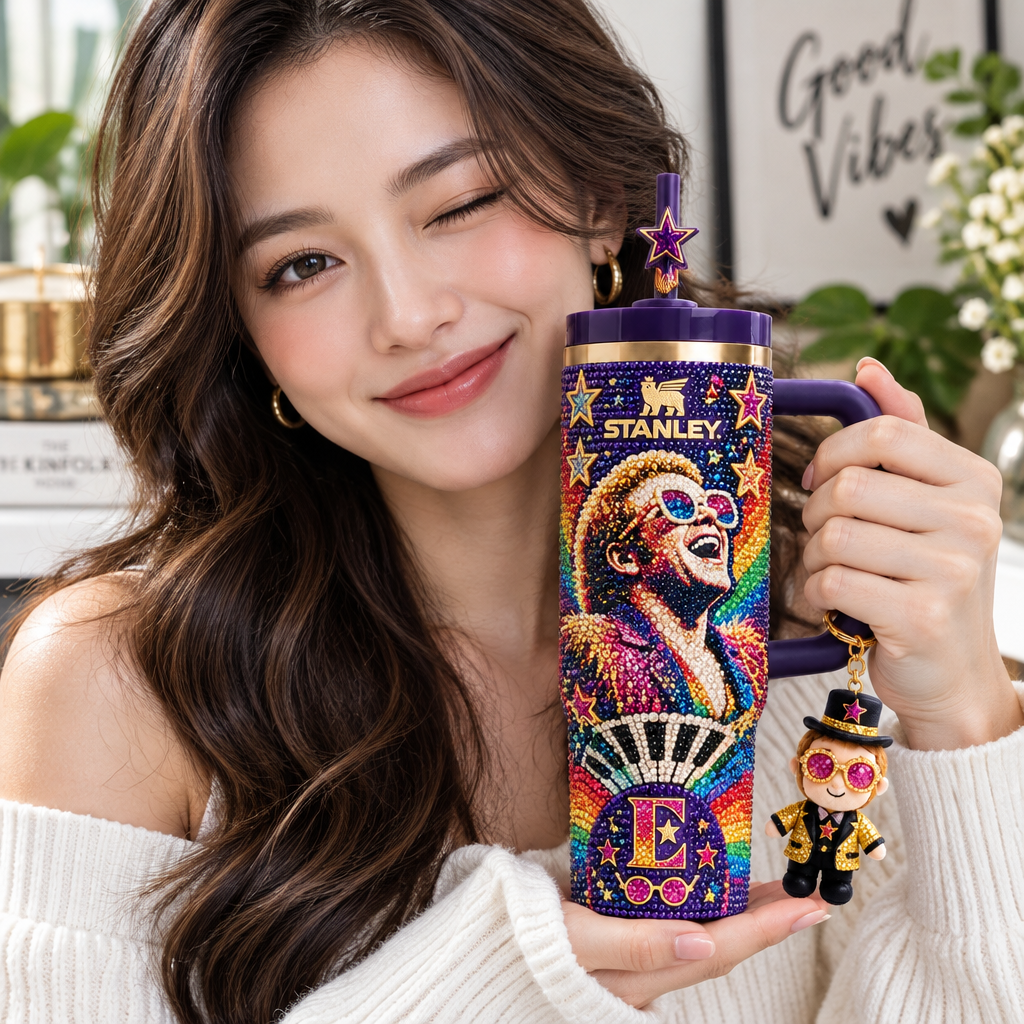 Elton John 40oz Tumbler With Handle TTNL